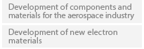 Development of components and materials for the aerospace industry, Development of new electron materials